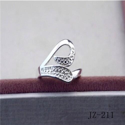 Wholesale European Fashion Woman Girl Party Birthday Wedding Gift Hollow Geometry 925 Silver colorRing