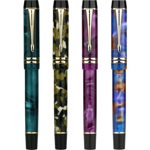 Moonman M600S Resin Fountain Pen Iridium Fine Nib 0.5mm with Converter Excellent Fashion Office Writing Gift Pen for Business
