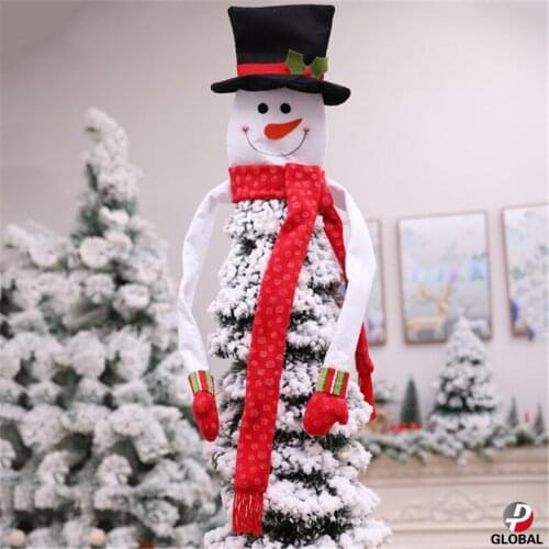 D&P 2019 Merry Christmas Ornaments Christmas Gift Santa Claus Snowman Tree Toy tree decoration Doll Hang Decorations for home