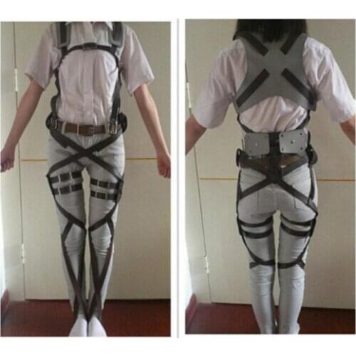 Attack on Titan Shingeki no Kyojin Recon Corps Harness belt hookshot Adjustable Belts Cosplay Costume