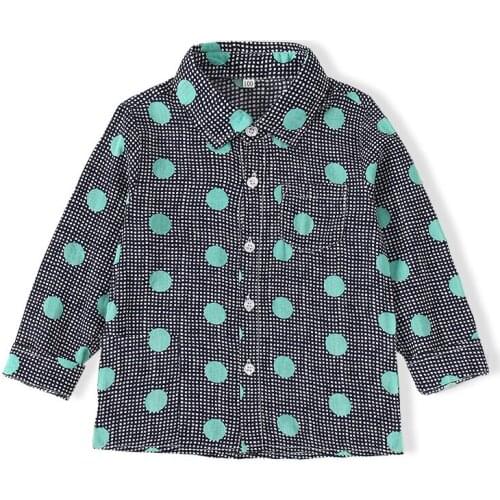 2021s New Spring Boys Shirt, Long Sleeve POLKA DOT Blazer