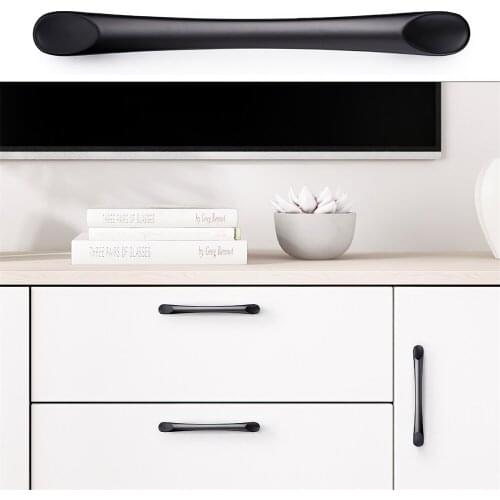10Pcs Black Cabinet Handles for Furniture Cabinet Knobs Handles Kitchen Wardrobe Drawer Pulls Cupboard Handles Hardware