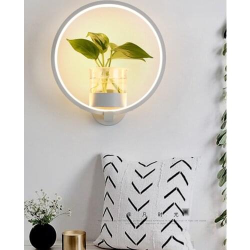 Modern minimalist Nordic creative living room restaurant staircase aisle lamp study bedroom bedside lamp plant wall lamp