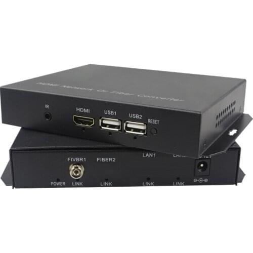 High Quality 1080P HDMI optical Media converter with 2 KVM USB2.0, HDMI Extender signal (video & audio) over Fiber Up to 20Km