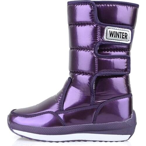 Women Boots Waterproof Winter Shoes Women Snow Boots Platform Keep Warm Mid-Calf Winter Boots With Thick Fur Heels Botas Mujer