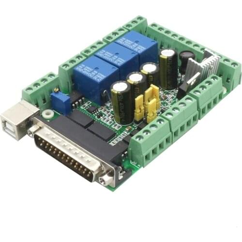 5 Axis Mach3 Stepper Motor Controller Board Breakout Board Interface Board for CNC Router Engraving Milling Machine