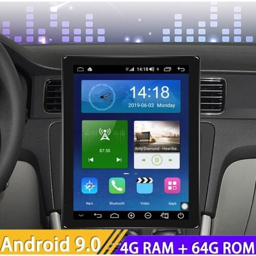360 Rotatable Android 9.0 10.1'' IPS Tesla Vertical Screen DSP Car Radio Universal Head Unit For VW For Ford Kia Toyota Nissan