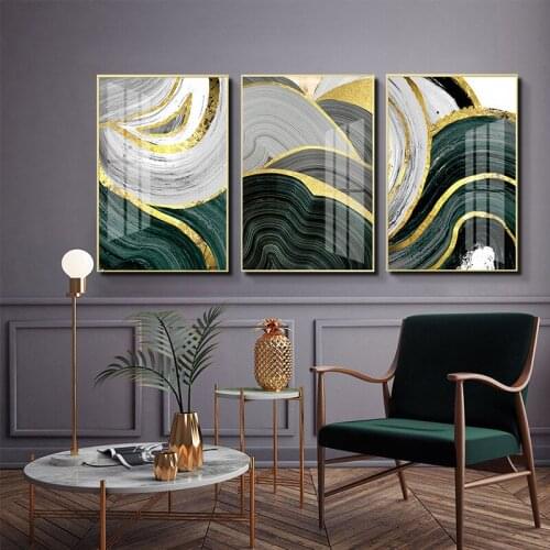 Frameless Modern Abstract Light Luxury Living Room Combination Decorative Painting Bedroom Letter Canvas Hanging Painting Core