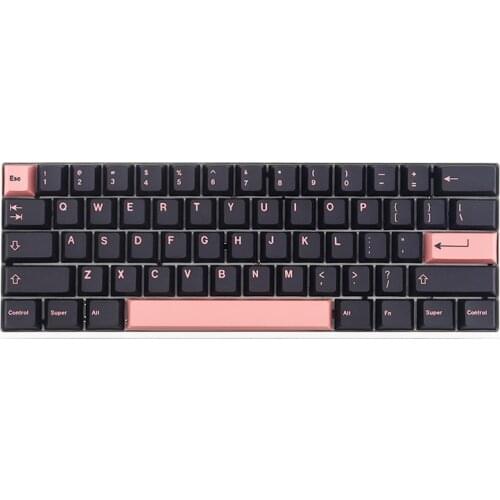 Black Pink Keycaps PBT Cherry Profile DYE SUB Keycap For Cherry MX Switch Mechanical Keyboards 118 keys