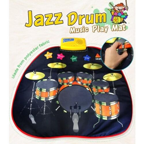 70.5x65cm Baby Jazz Drums Musical Mats Touch Baby Music Play Mats Kids Games Musical Instruments Educational Toys For Children