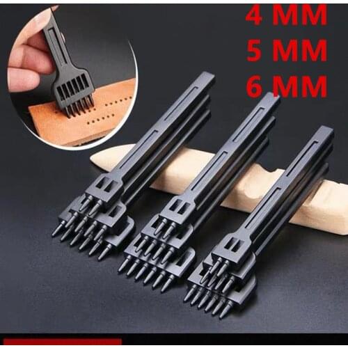 2/4/6 Interval Leather Hole Puncher DIY Hand Hole Punch Tool Round shape suitable for belts, metal washers, leather, canvas