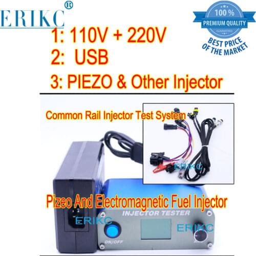 ERIKC Pump Piezo Injector Simulator and Heavy Duty Diesel Injection Nozzle Tester, Injector Calibration Machine in Fuel System