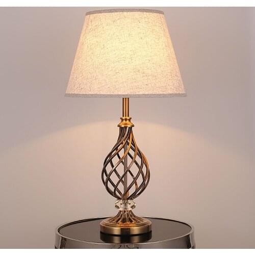 European and American creative modern industrial iron crystal hotel living room study bedroom engineering desk lamp LX111310