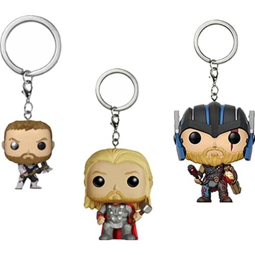 Hasbro Thor Keychain Avengers Endgame Marvel Super Hero Figurine Anime Doll Action Figure Model Toy Collection