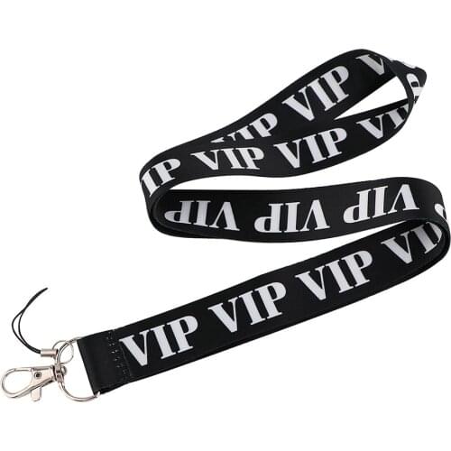 JF1088 VIP Keychain Lanyards Badge ID Holder ID Card Pass Cell Phone USB Neck Straps Badge Holder Key Band