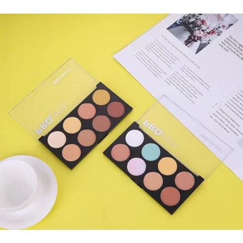Concealer Face Brightening Oil Control Pressed Palette Anti-wrinkle 8 colors Water-proof Whitening Concealing Natural Powder