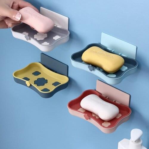 Creative Butterfly Shape Draining Soap Dish Wall-mounted Portable Bathroom Double Layer Soap Box Holder Bathroom Accessories