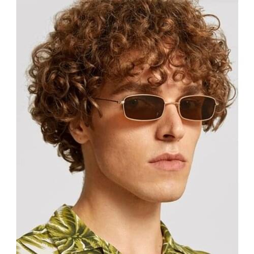 HKNA Small Rectangle Men Sunglasses Women 2021 Luxury Brand Designer Metal Gafas De Sol Mujer Fashion Punk Sun Glasses Men Gafas