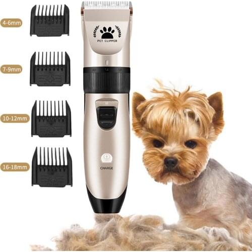 Pet Hair Clippers Electric Dog Trimmers With Guide Comb Cleaning Brush Professional Pet Grooming Clippers For Dog Cat Daily Care