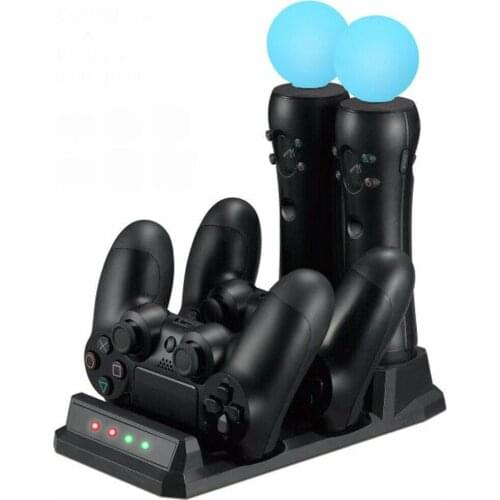 OSTENT 4 in 1 Charger Power Station Dock Stand for PS4 PS VR Controller