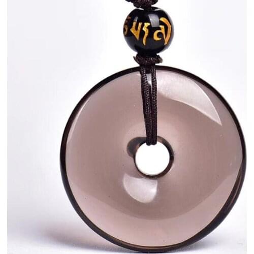 Natural Obsidian safe clasp pendant ice obsidian necklace necklace pendant crystal ornaments gift couple