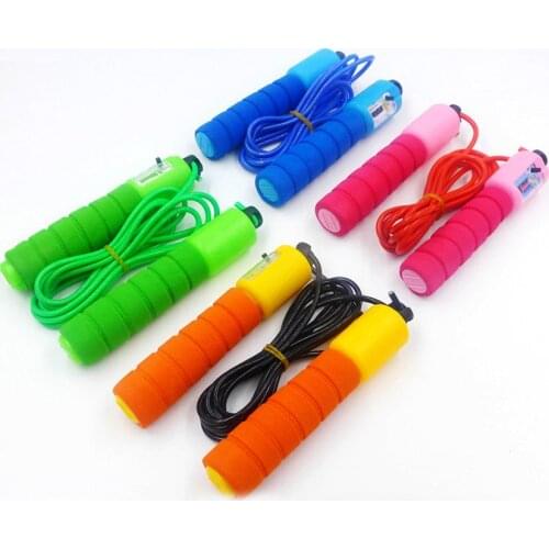 Professional Jump Ropes PVC with Counting Adjustable Skipping Rope Fitness Speed Anti-Slip Handle Exercise Gym Workout Equipment
