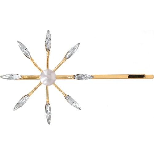 Simple Pearl Hair Clip Fashion Small Fresh Edge Clip Long Clip Hair Accessories