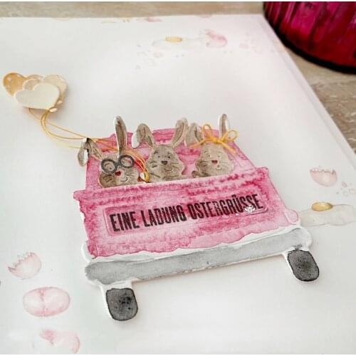 Mmao Crafts Metal Steel Cutting Dies New Bunny balloon car Stencil For DIY Scrapbooking Paper/photo Cards Embossing Dies