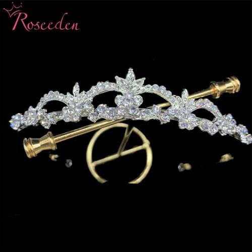 Crystal Rhinestone Wedding Tiaras Bridal Hair Accessories Kids Tiara for Cake Topper Party Prom Gift RE4313