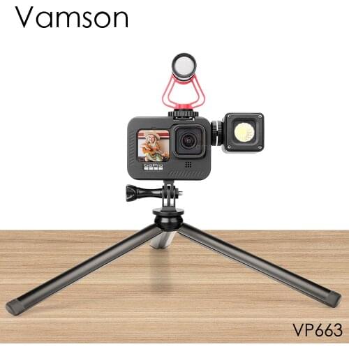 Vamson CNC Aluminum Protective Frame for GoPro Hero 9 Black Protector Case For Go Pro Hero 9 Action Camera Accessories VP663