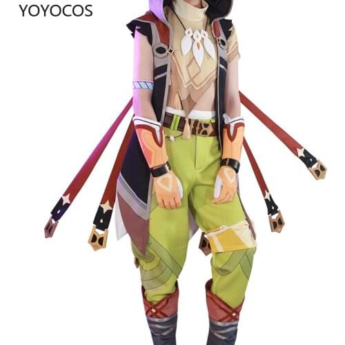 YOYOCOS Genshin Impact Razor Cosplay Handsome Game Costumes Sexy Suit Mens Halloween Holiday Set Wig 2021 New Anime Cosplay