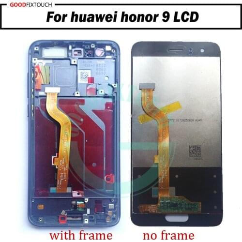 100% test ok before ship For Huawei honor9 LCD Display Digitizer Touch Screen Panel Glass Parts with frame for honor 9 LCD