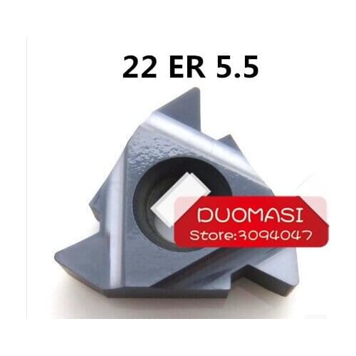10PCS 22 ER 5.5 ISO Indexable Tungsten Carbide Threading Lathe Inserts for Threaded Lathe Holder