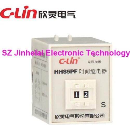 100%New and original HHS5PF C-Lin Two digital time relay AC220V, DC24V