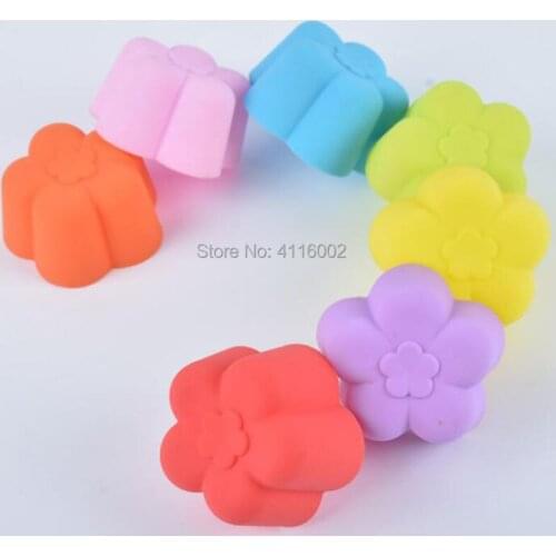 1000pcs Mini 5cm Silicone Cupcake Liner Flower Soft Cake Chocolate Cake Muffin Liners Baking Cup Mold