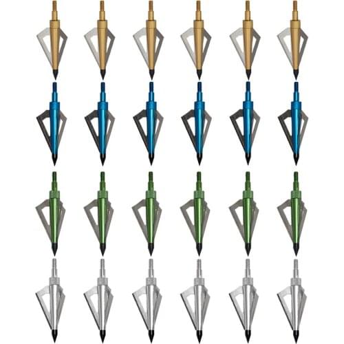 Hunting Triple Blade 125 Grain Crossbow Broadhead 3 Blade Mechanic Hunting Broadheads for Archery Arrows & Crossbow Bolts