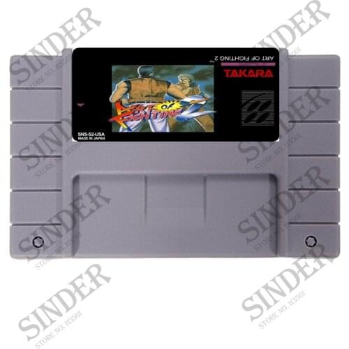 Art of Fighting 2 USA Version 16 bit Big Gray Game Card For NTSC Game Player