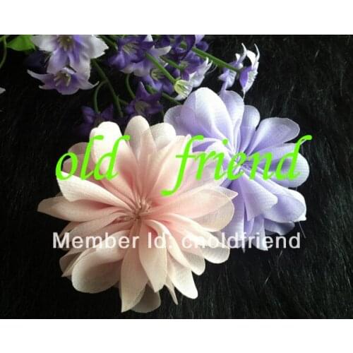 2.2" Chiffon Blossom Flowers For Headbands Dress Free Shipping 160/lot