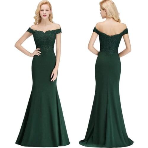 2021 Sexy Lace Off-Shoulder Short Sleeve Sweetheart Backless Sheath Evening Dress Party Dress Performance Evening Dress Girl