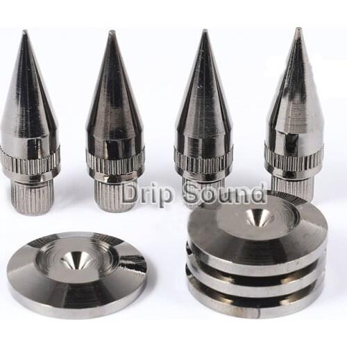 4PCS M6x36 Speaker Nickel Plating Copper Spike Isolation Shockproof Stand Feet Speaker Base Pads
