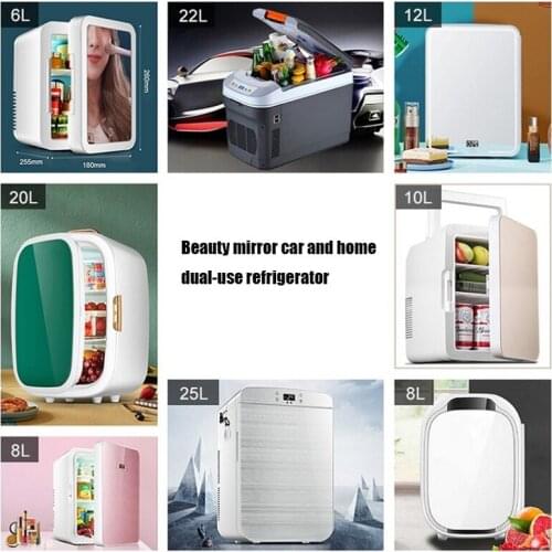 Car Home Auto Refrigerator Mini Fridges DC12/24V Freezer Cooler Heater Keep Warm Fresh for Car Home Pinic Camping AC110/220V 5
