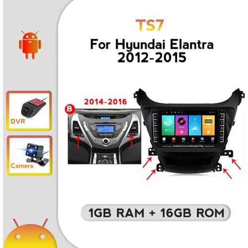 TS7 Android For Hyundai Elantra 2012 2013 2014 2015 Car Auto Radio Multimedia Player Carplay BT HD 1024*600 FM/AM GPS Navigation