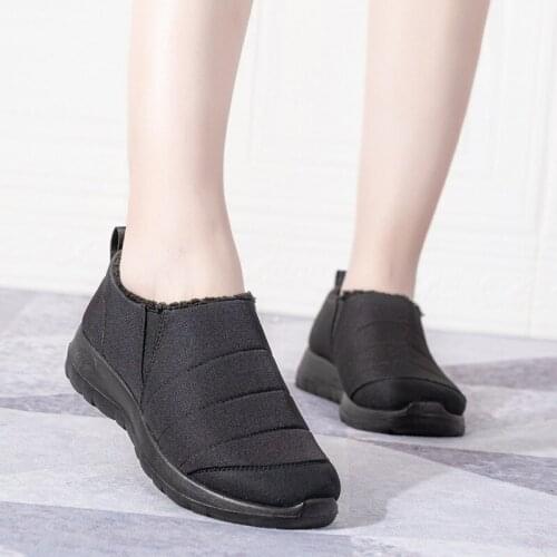 Brand New Ladies Plush Ankle Boots Fashion Waterproof Winter Warm Fur Snow Boots Women 2021 Casual Soft Shoes Woman