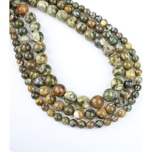 4-10mm New Natural Semi-precious Stone Flower Malachite Loose Beads Beadwork Bracelet Necklace Chain DIY Jewelry Making B79