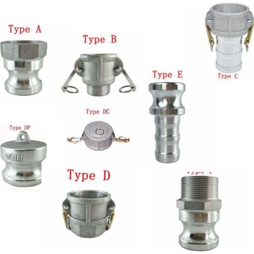 3/4" 1" 2" 2.5" 3" 4" 5" 6" BSPT Female Male Thread Aluminum Alloy Pipe Fitting Cam Lock Groove Quick Coupling Adapter Connector