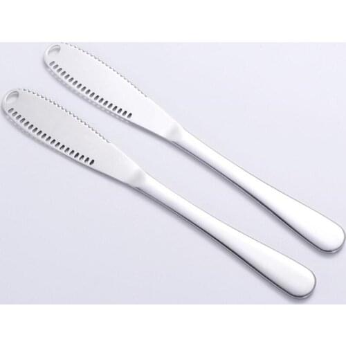 Hot 100pcs/lot Multifunction Stainless Steel Butter Cutter Knife Cream Knife Western Bread Knife Cheese Spreaders