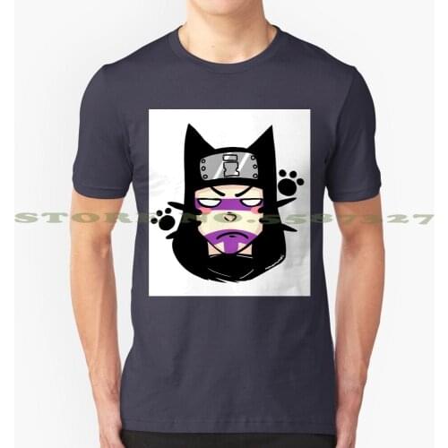 Kitty Kank Black White Tshirt For Men Women Kankuro Sabaku No Kankuro Sand Siblings Sand Sibs Anime Anime Boy Cute Grumpy Chibi