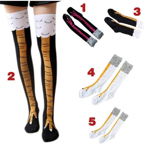 Fashion Women Chicken Foot Claw Socks Leg High/Knee Length Socks Stockings NOV99