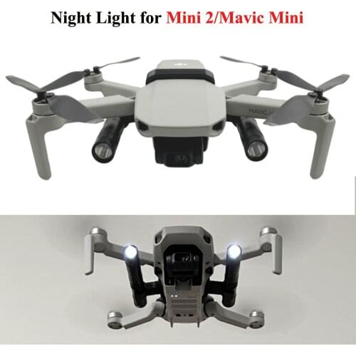 Night Flight Searchlight for DJI Mini 2/Mavic Mini Double LED Flashlight Angle Adjustable Guide Light Lamp mavic mini Accessory