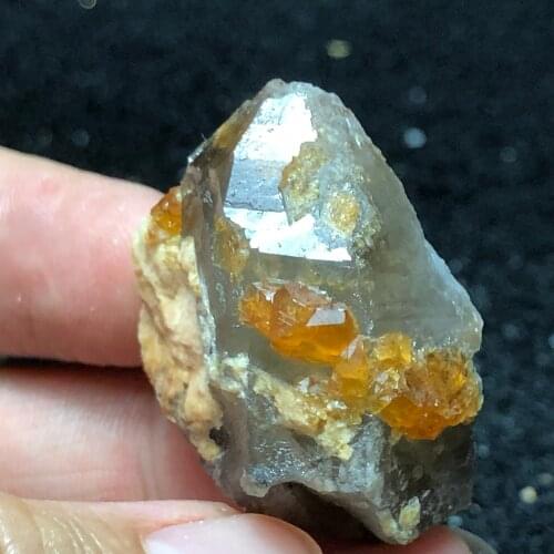 17.1g100% natural crystal and garnet mineral specimen stone home decoration healing energy ring teaching collection jewelry